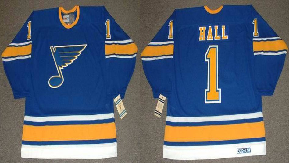 2019 Men St.Louis Blues #1 Hall blue CCM NHL jerseys